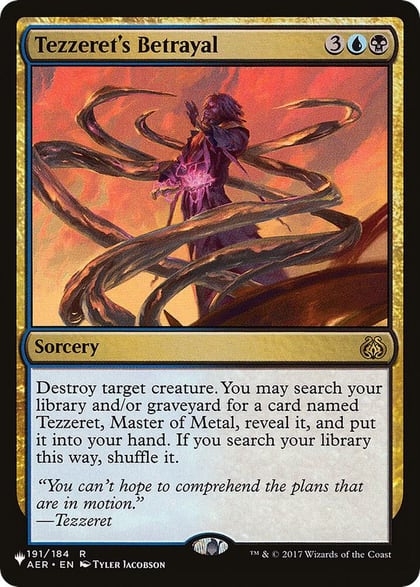 Tezzeret's Betrayal, The List Reprints 191/184