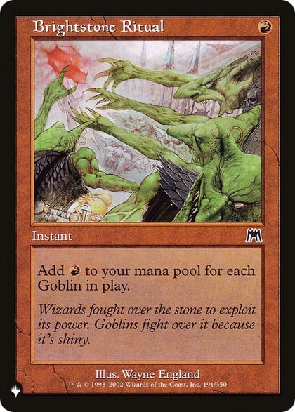Brightstone Ritual, The List Reprints 191/350