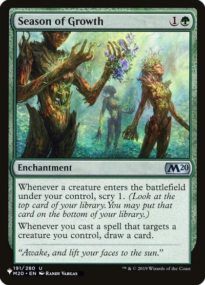 Season of Growth, The List Reprints 191/280