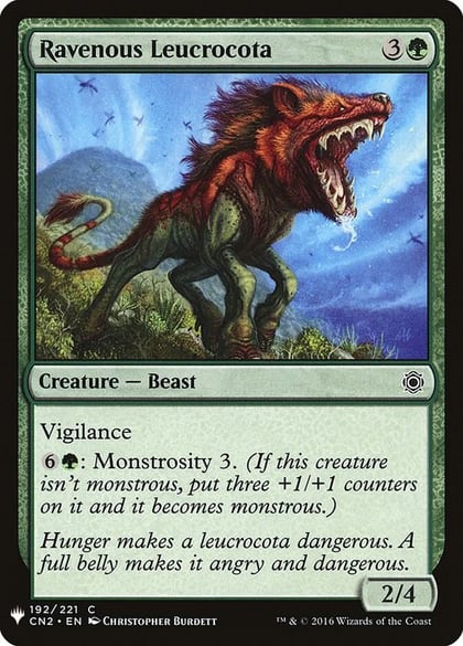 Ravenous Leucrocota, The List Reprints 192