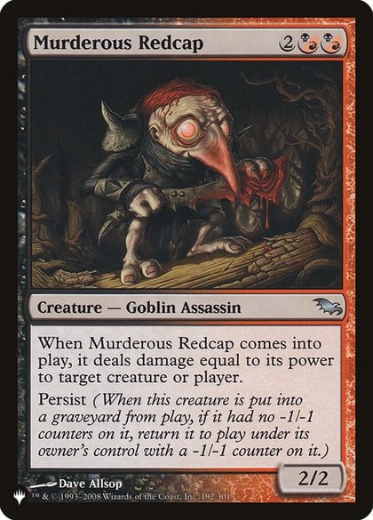 Murderous Redcap, The List Reprints 192/301