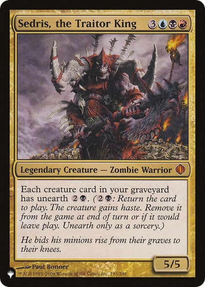 Sedris, the Traitor King, The List Reprints 193/249