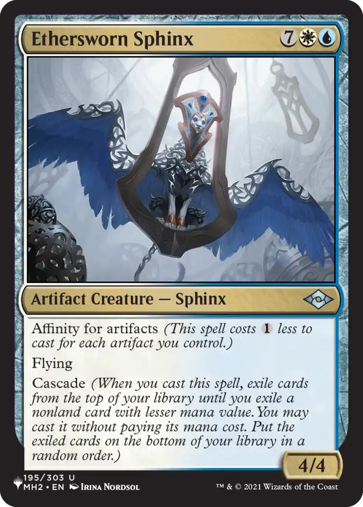 Ethersworn Sphinx, The List Reprints 195