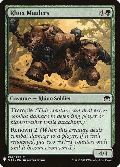 Rhox Maulers, The List Reprints 196