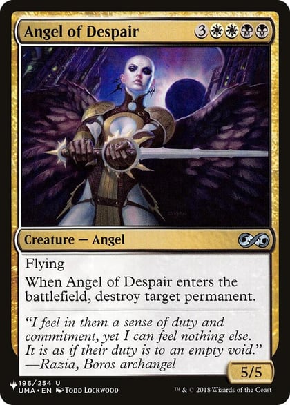 Angel of Despair, The List Reprints 196/254