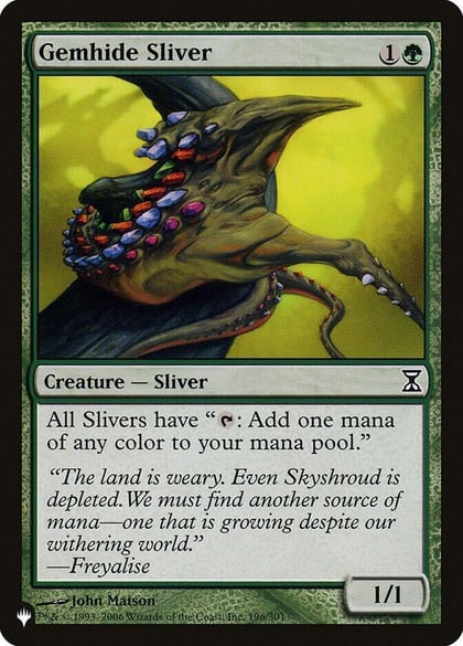 Gemhide Sliver (TSP), The List Reprints 196