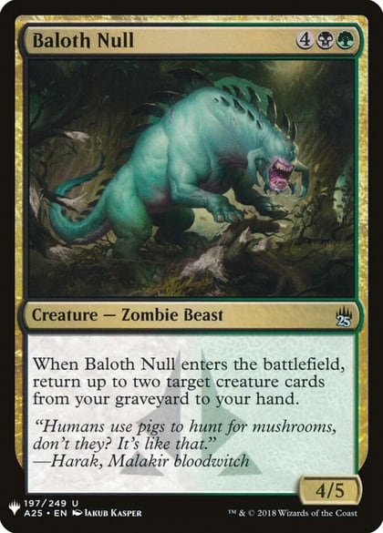 Baloth Null, The List Reprints 197