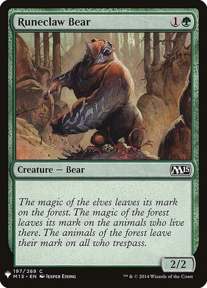 Runeclaw Bear, The List Reprints 197