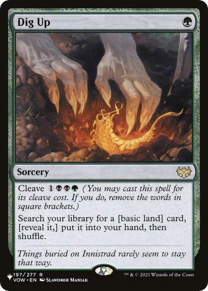 Dig Up, The List Reprints 197/277