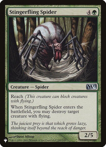 Stingerfling Spider, The List Reprints 197/249