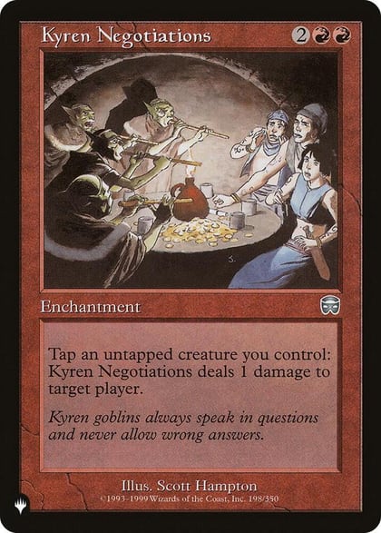 Kyren Negotiations, The List Reprints 198/350
