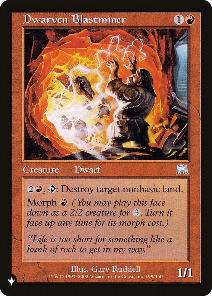 Dwarven Blastminer, The List Reprints 199/350