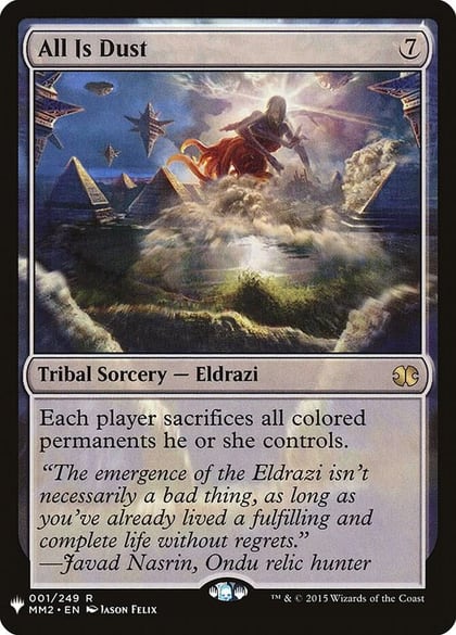 All Is Dust, The List Reprints 1
