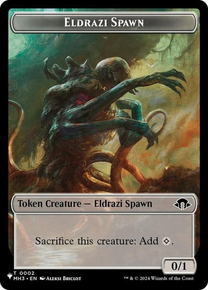 Eldrazi Spawn (MH3) // Eldrazi (M3C) Double-Sided Token, The List Reprints 2 // 1