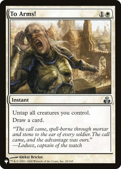 To Arms!, The List Reprints 20/165