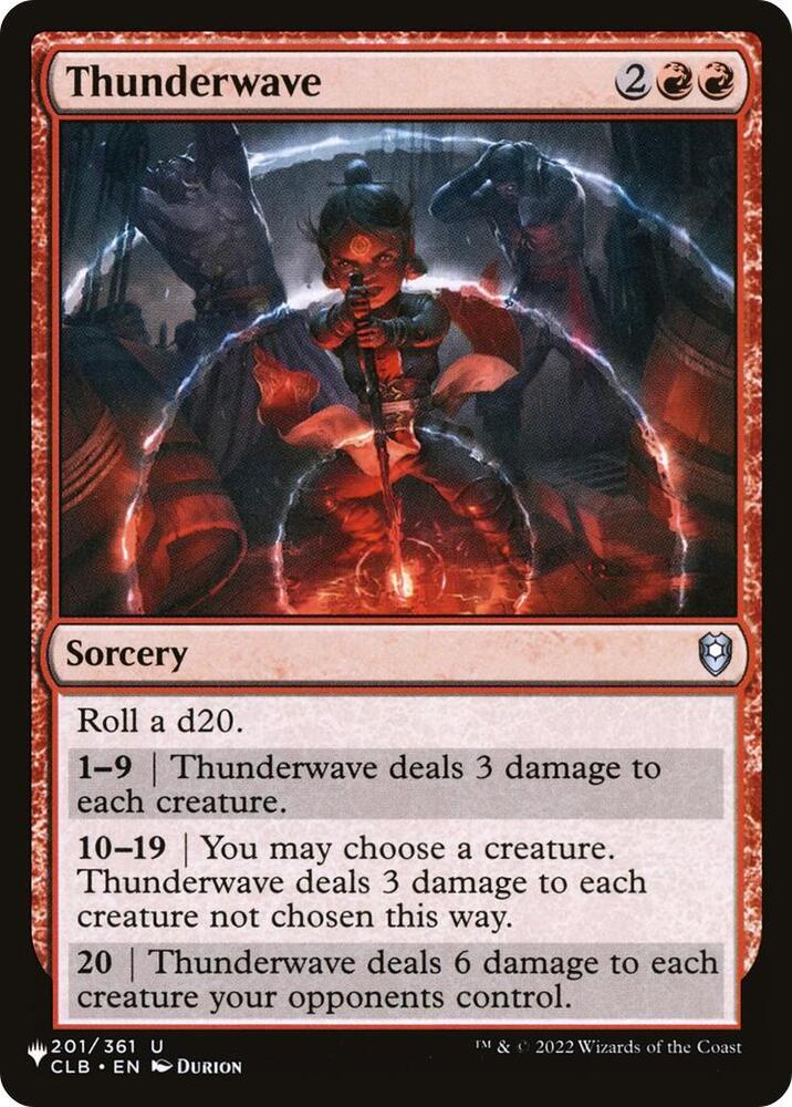 Thunderwave, The List Reprints 201/361