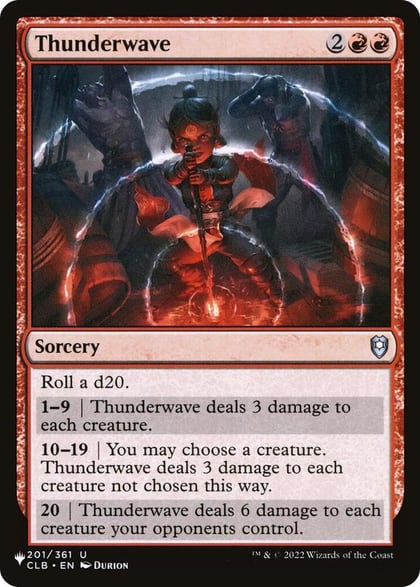 Thunderwave, The List Reprints 201/361