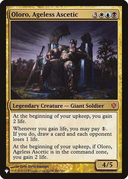 Oloro, Ageless Ascetic, The List Reprints 203/356