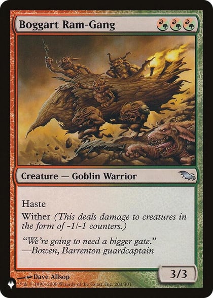 Boggart Ram-Gang, The List Reprints 203/301