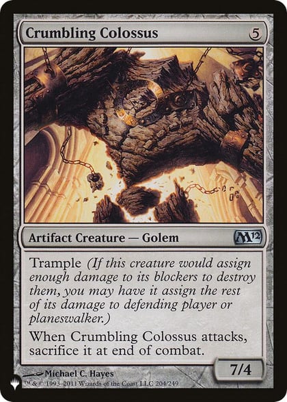 Crumbling Colossus, The List Reprints 204/249