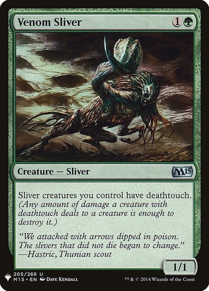 Venom Sliver, The List Reprints 205