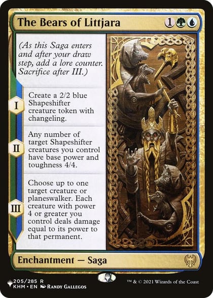 The Bears of Littjara, The List Reprints 205/285
