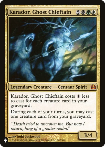 Karador, Ghost Chieftain, The List Reprints 207/318