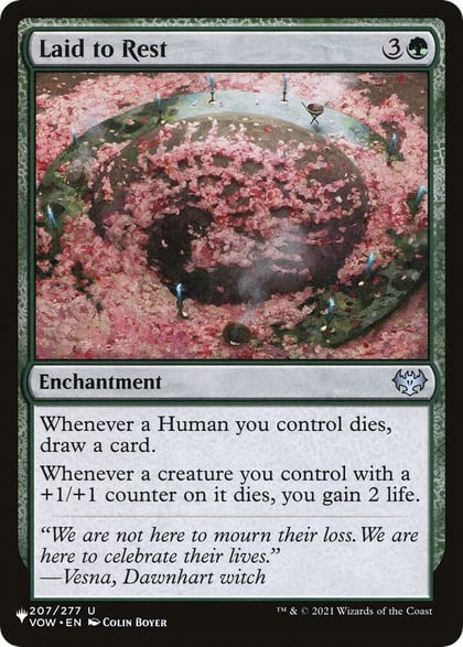 Laid to Rest, The List Reprints 207/277