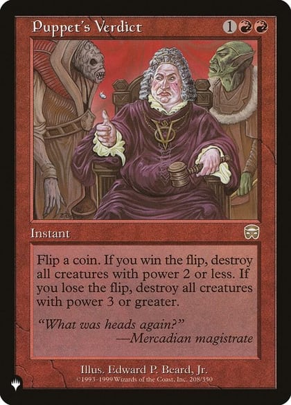 Puppet's Verdict, The List Reprints 208/350
