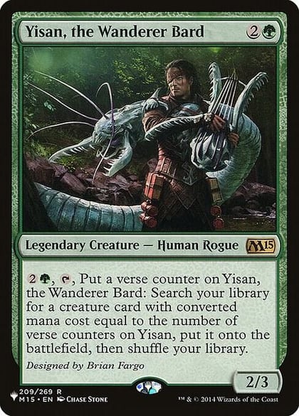 Yisan, the Wanderer Bard, The List Reprints 209/269