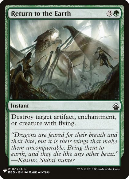 Return to the Earth, The List Reprints 210