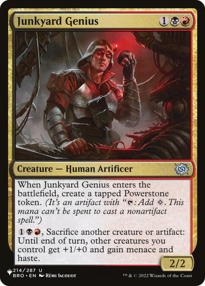 Junkyard Genius, The List Reprints 214/012