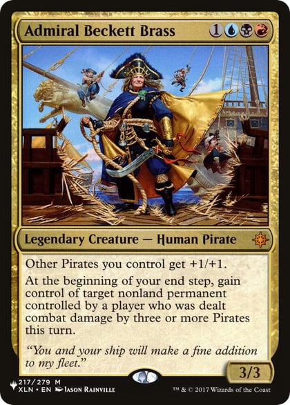 Admiral Beckett Brass, The List Reprints 217/279