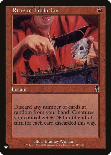 Rites of Initiation, The List Reprints 217/350