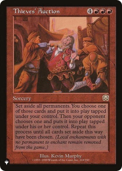 Thieves' Auction, The List Reprints 218/350