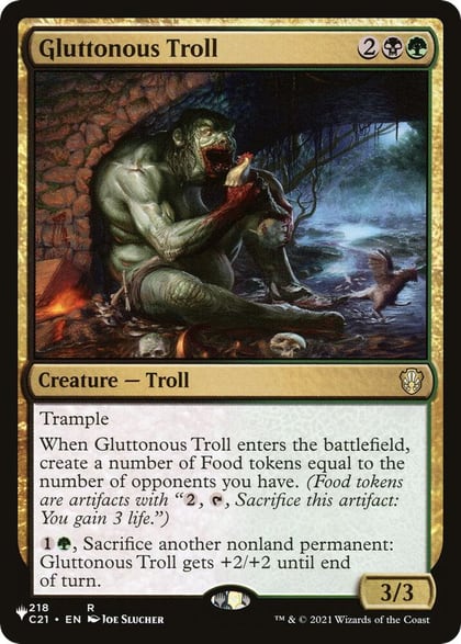 Gluttonous Troll, The List Reprints 218/081