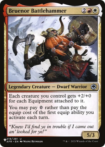 Bruenor Battlehammer, The List Reprints 219/281