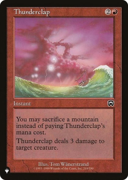 Thunderclap, The List Reprints 219/350