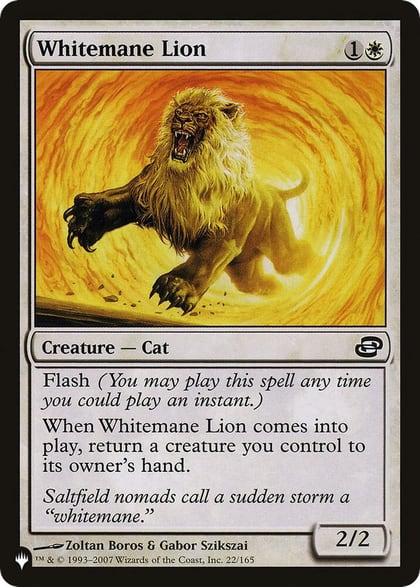Whitemane Lion (PLC), The List Reprints 22/165