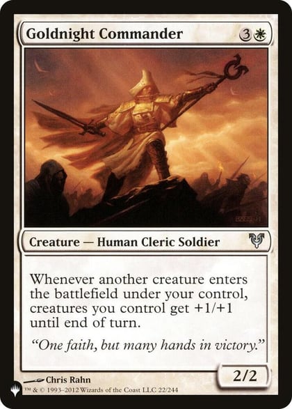 Goldnight Commander, The List Reprints 22/244