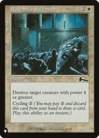 Radiant's Judgment, The List Reprints 22/143