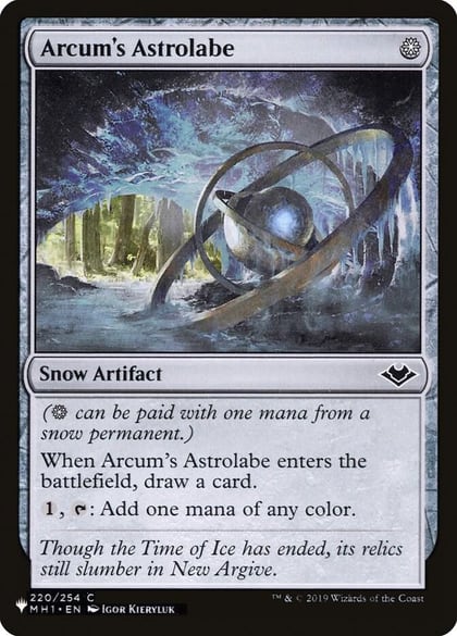 Arcum's Astrolabe, The List Reprints 220/254