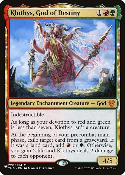 Klothys, God of Destiny, The List Reprints 220/254
