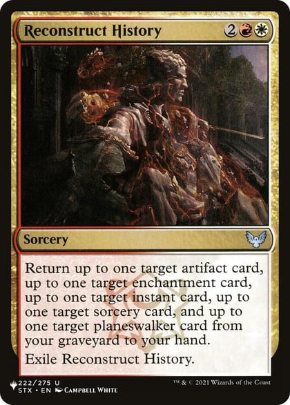 Reconstruct History, The List Reprints 222/275