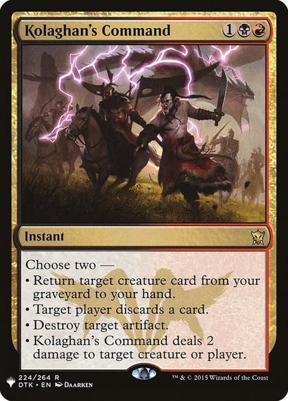 Kolaghan's Command, The List Reprints 224