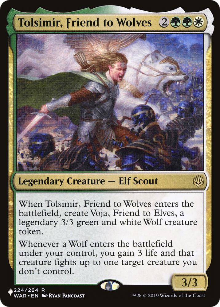Tolsimir, Friend to Wolves, The List Reprints 224/264