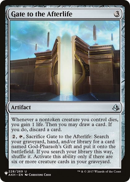 Gate to the Afterlife, The List Reprints 228/269