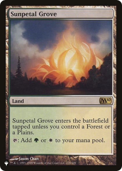 Sunpetal Grove, The List Reprints 228/249