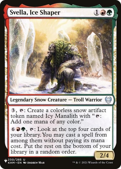 Svella, Ice Shaper, The List Reprints 230/285