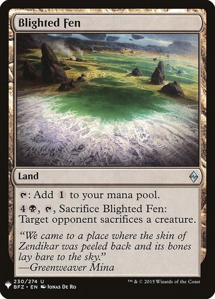 Blighted Fen, The List Reprints 230